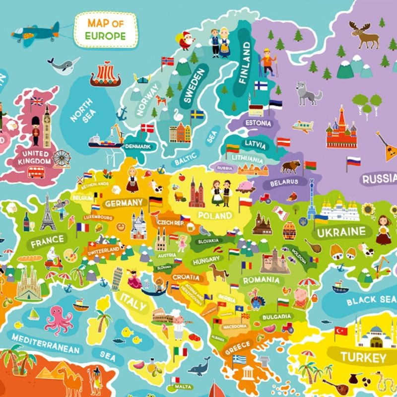 Dodo dėlionė vaikams Europos žemėlapis (100 det.) - Image 4