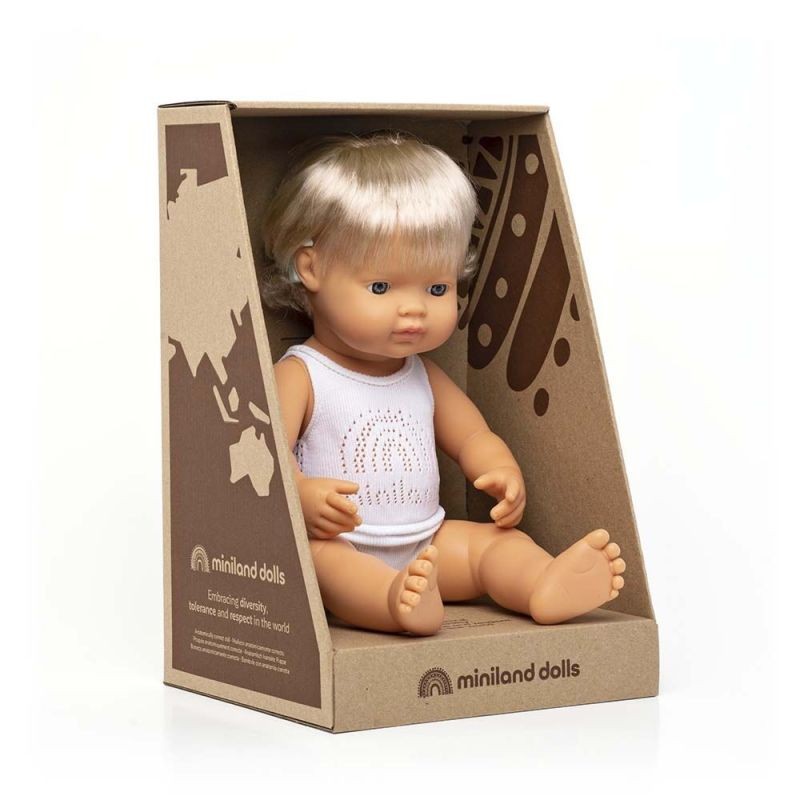 Miniland lėlė mergaitė su klausos aparatu (38 cm.) - Image 3